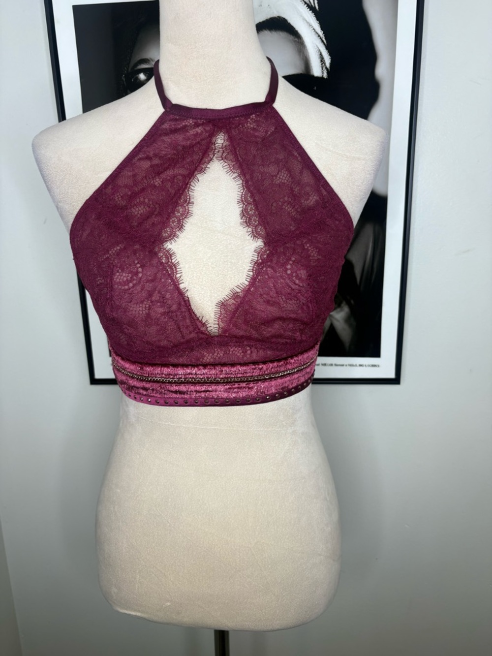 Victoria's Secret Burgundy Lace Bra